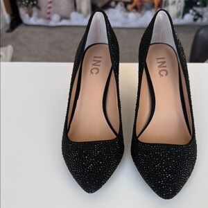 INC International Concepts Women's Sparkling Black Heels